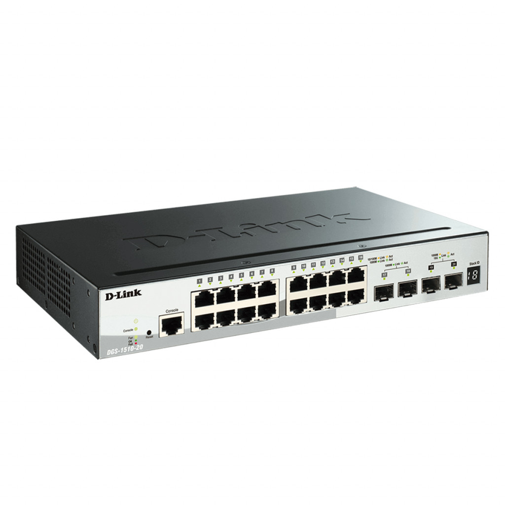 سوئیچ شبکه مدیریتی 20 پورت دی لینک مدل DGS-1510-20